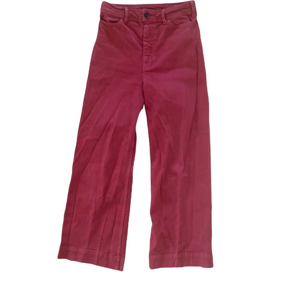 Wide-Leg Women’s Denim/Pants in Berry Red